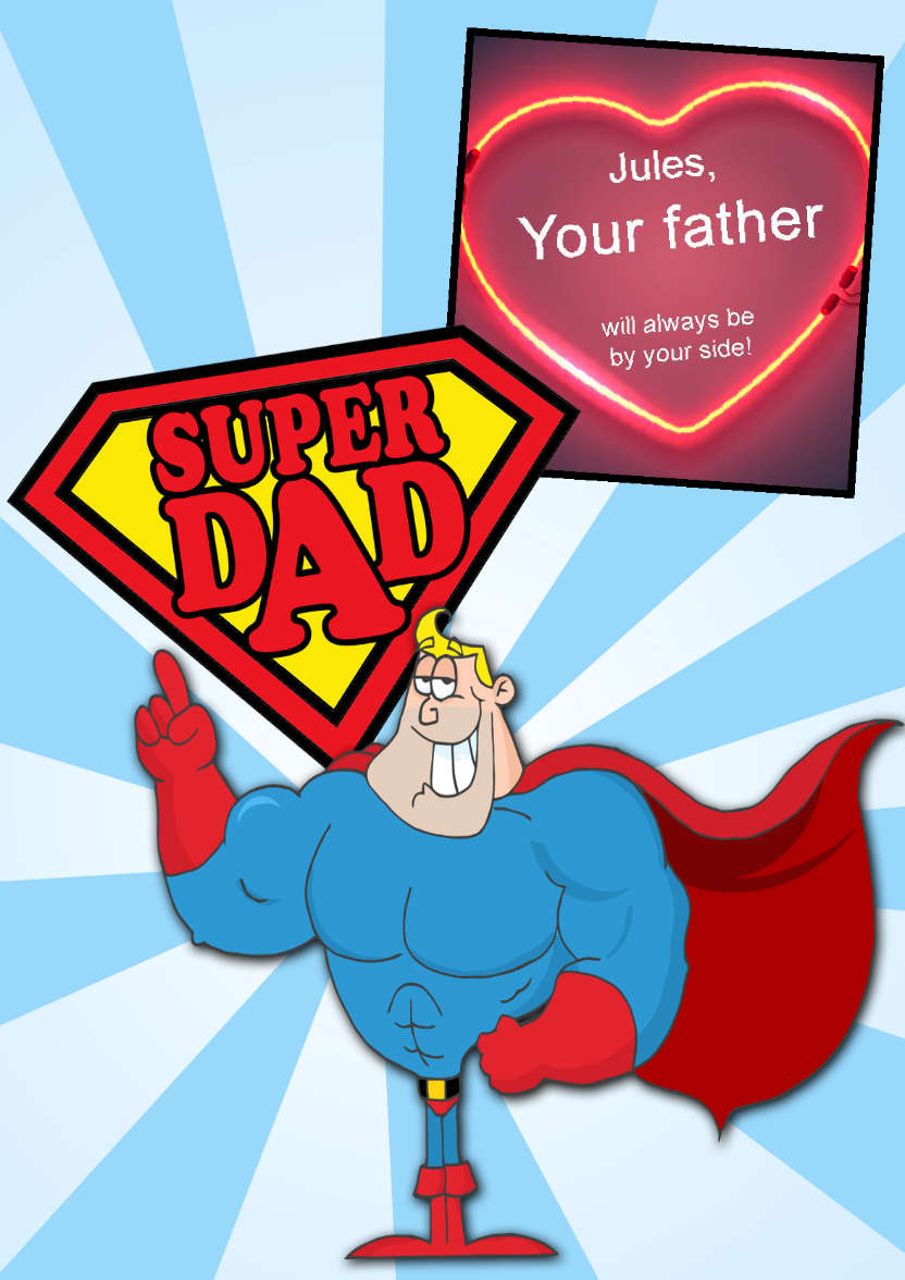 Super Dad Aperture Card - card made with Crafty Bob's Card Creator