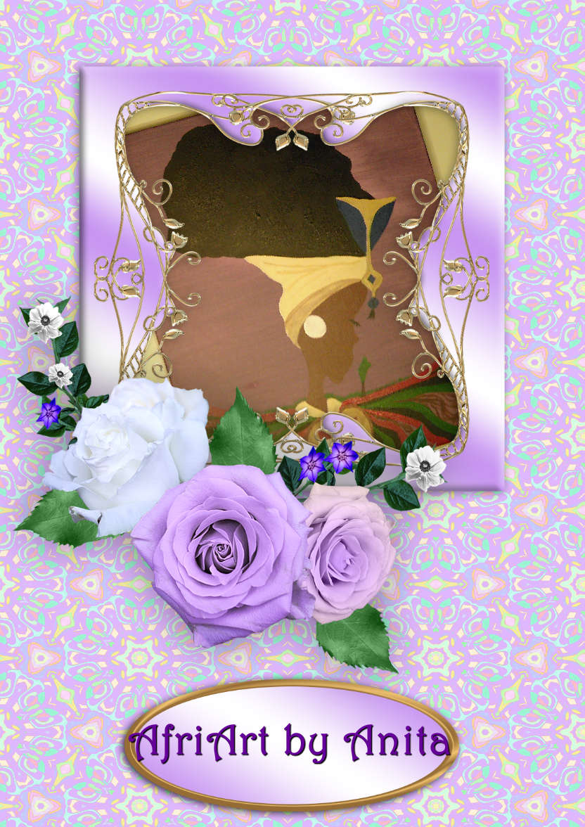 Lilac Roses - card made with Crafty Bob's Card Creator