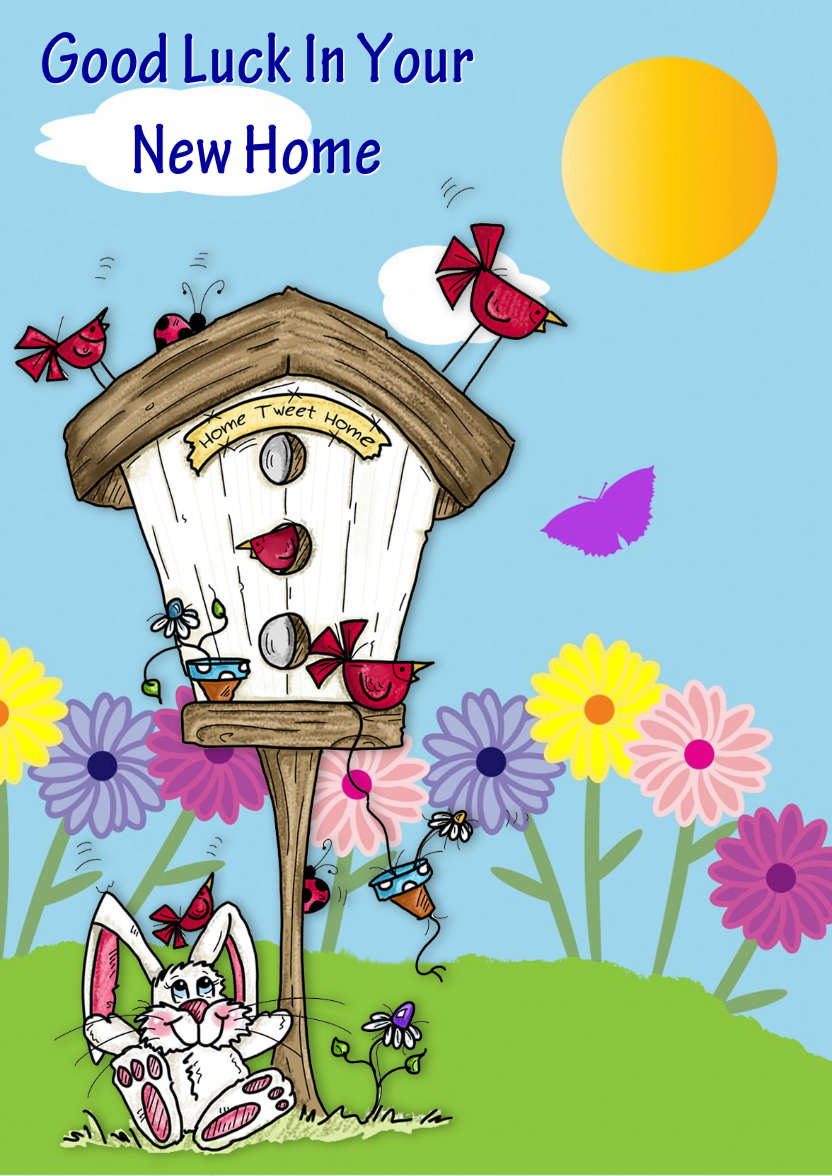 Home Tweet Home New Home Card - card made with Crafty Bob's Card Creator