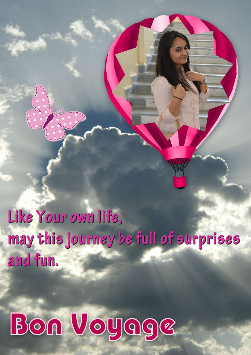 Bon Voyage Balloon in Sky - card made with Crafty Bob's Card Creator