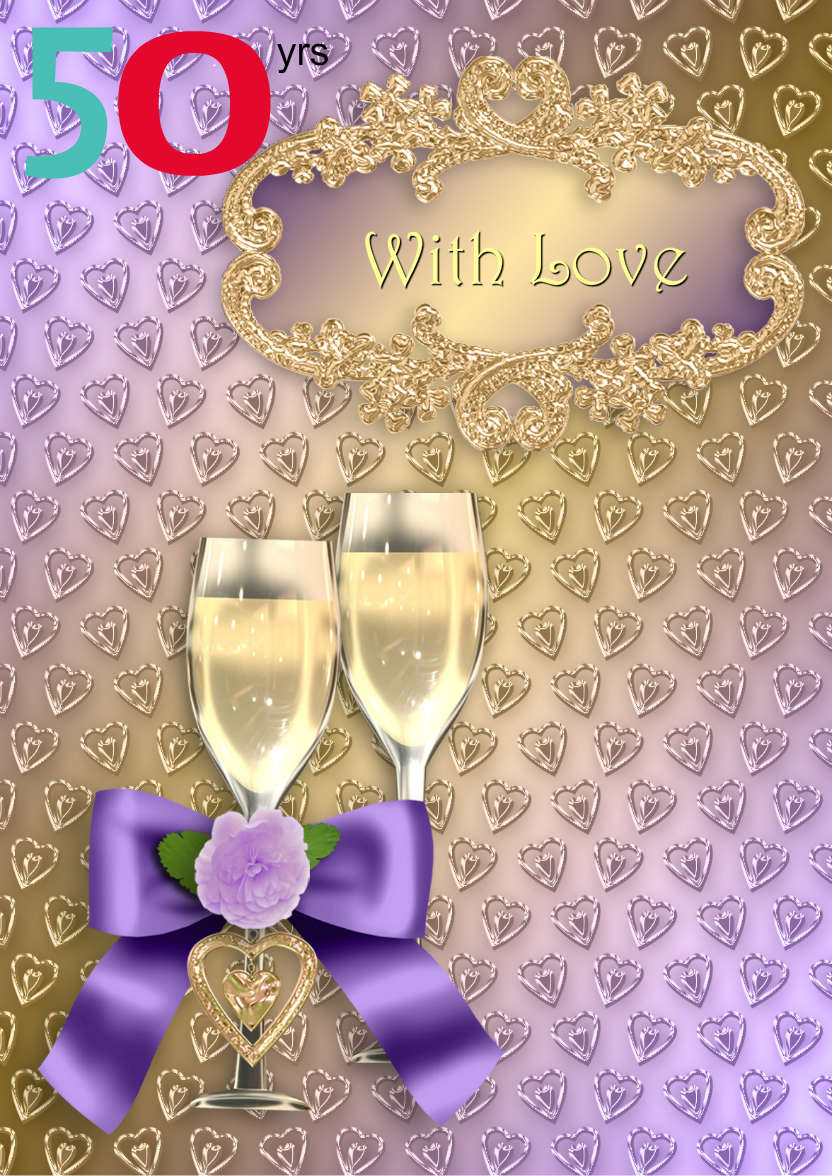 Champagne Romance - card made with Crafty Bob's Card Creator