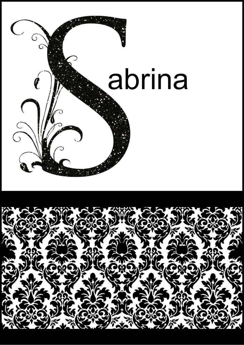 Damask Monogram Letter S Card - card made with Crafty Bob's Card Creator