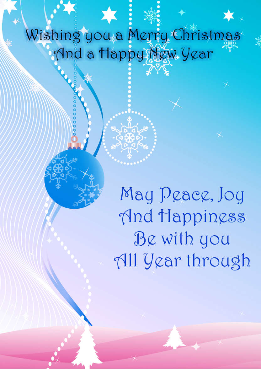 Christmas Sunset Decorative Card Front - card made with Crafty Bob's Card Creator