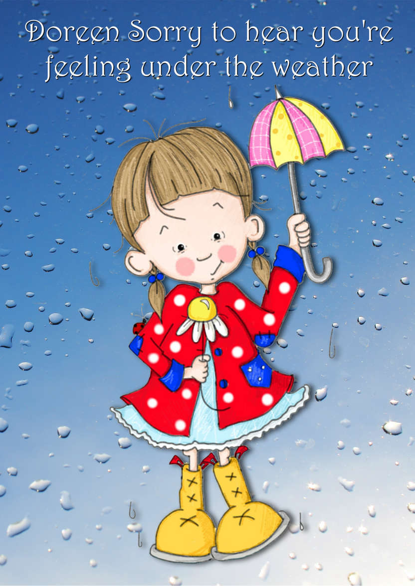 Under the Weather Get Well Soon Card - card made with Crafty Bob's Card Creator