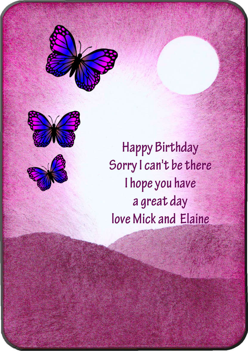 Mothers Day Card - Sorry I Can't Be There - card made with Crafty Bob's Card Creator