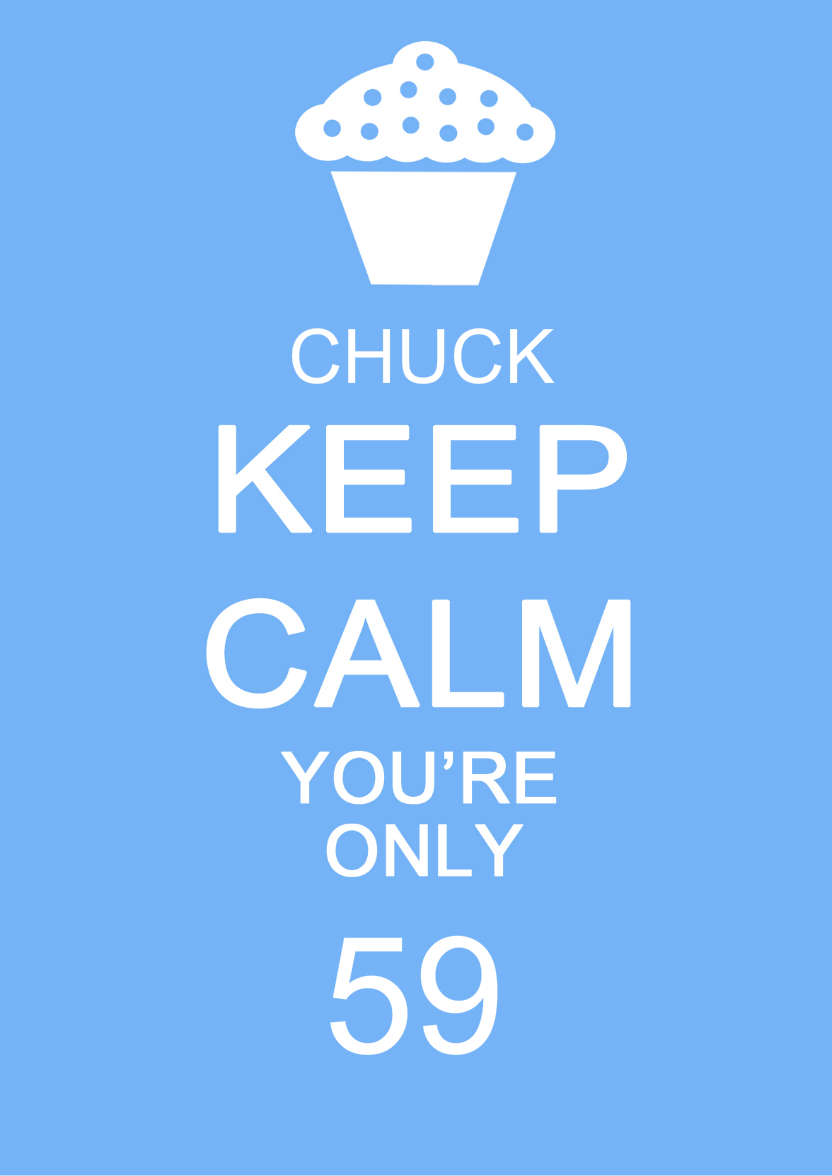 Keep Calm You're Only -  Blue - card made with Crafty Bob's Card Creator