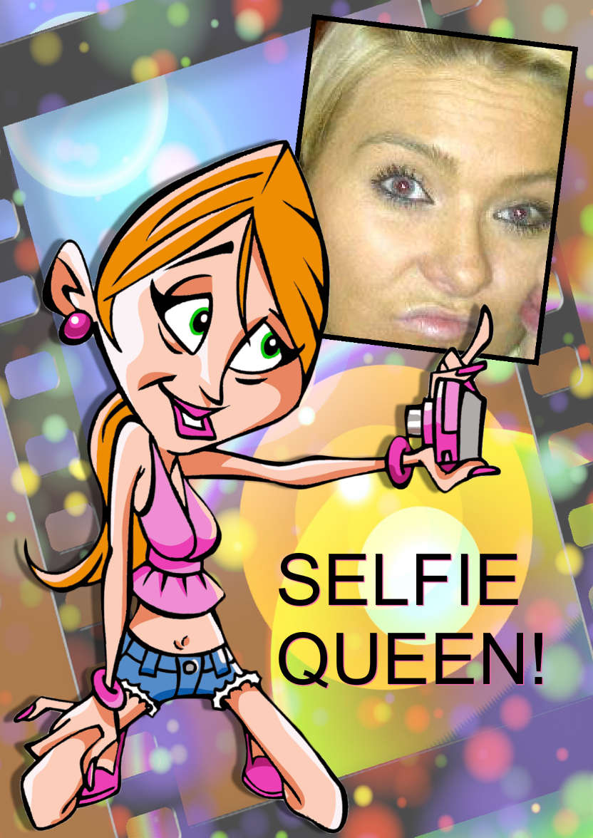 Selfie Queen Card - card made with Crafty Bob's Card Creator