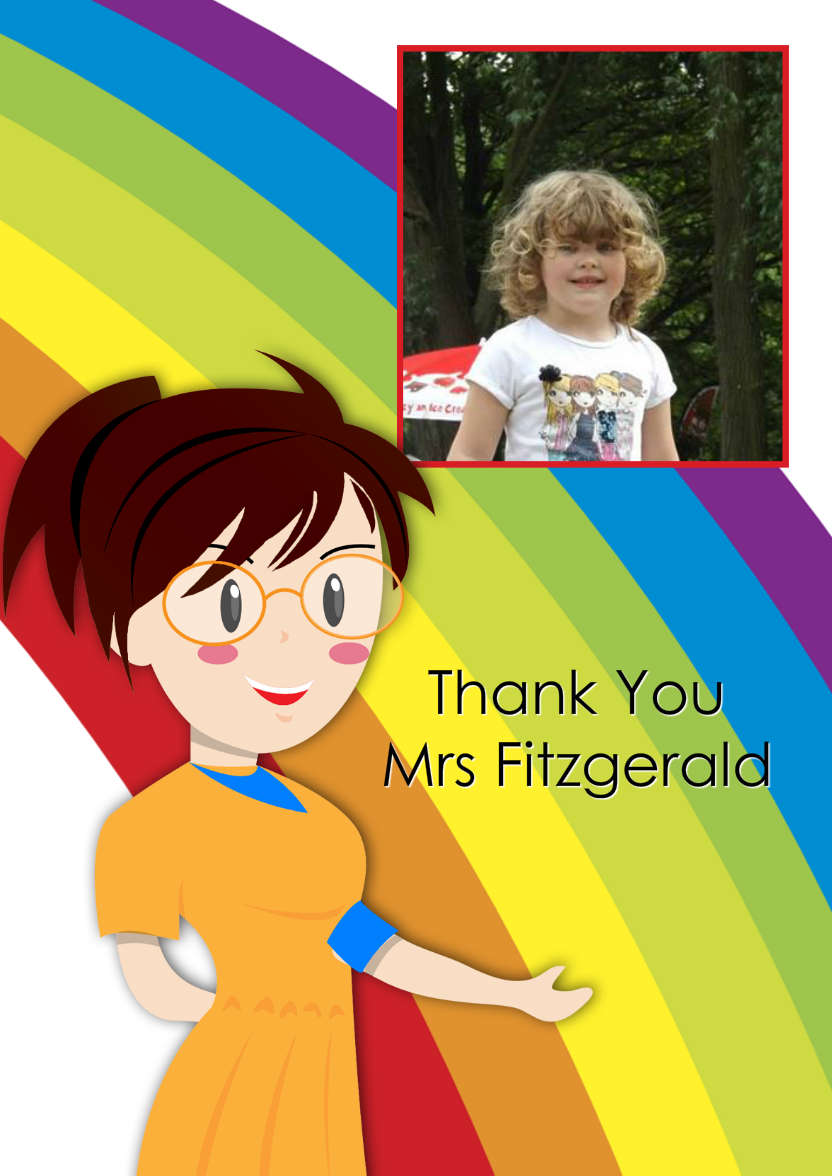 Thanks Miss Photo Card - card made with Crafty Bob's Card Creator
