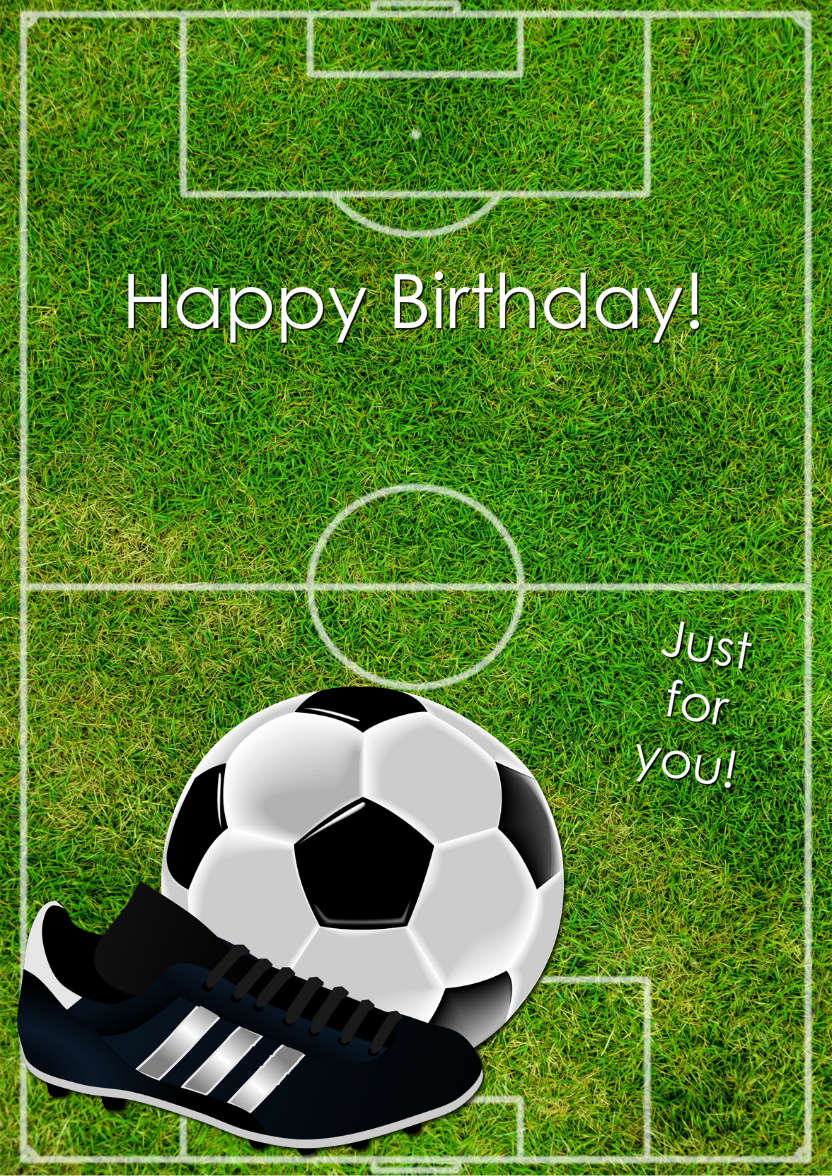 Football Pitch Card - card made with Crafty Bob's Card Creator