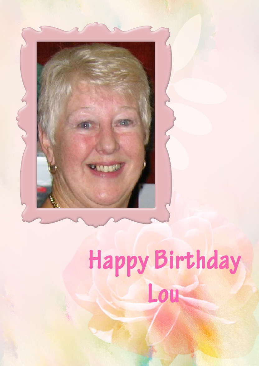Happy Birthday - Pastel Floral - card made with Crafty Bob's Card Creator