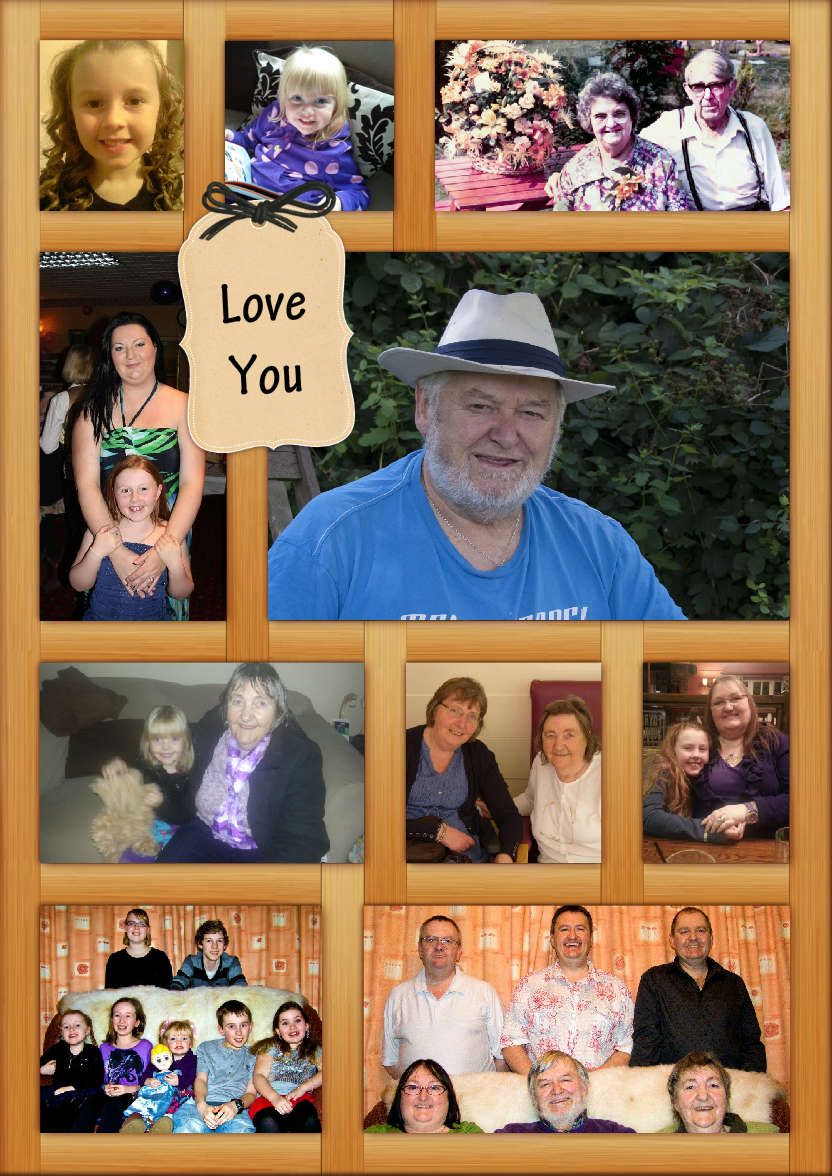 Wooden Collage Frame Card - card made with Crafty Bob's Card Creator
