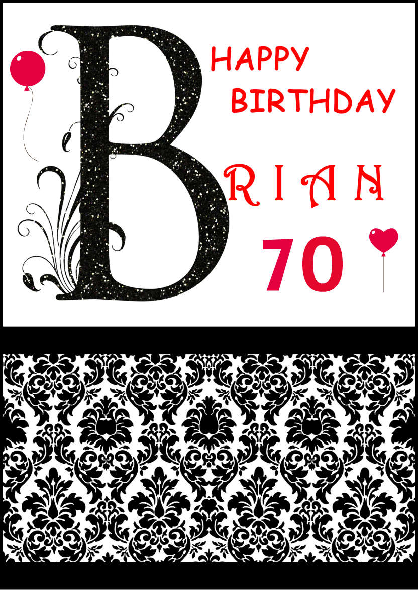 Damask Monogram Letter B Card - card made with Crafty Bob's Card Creator