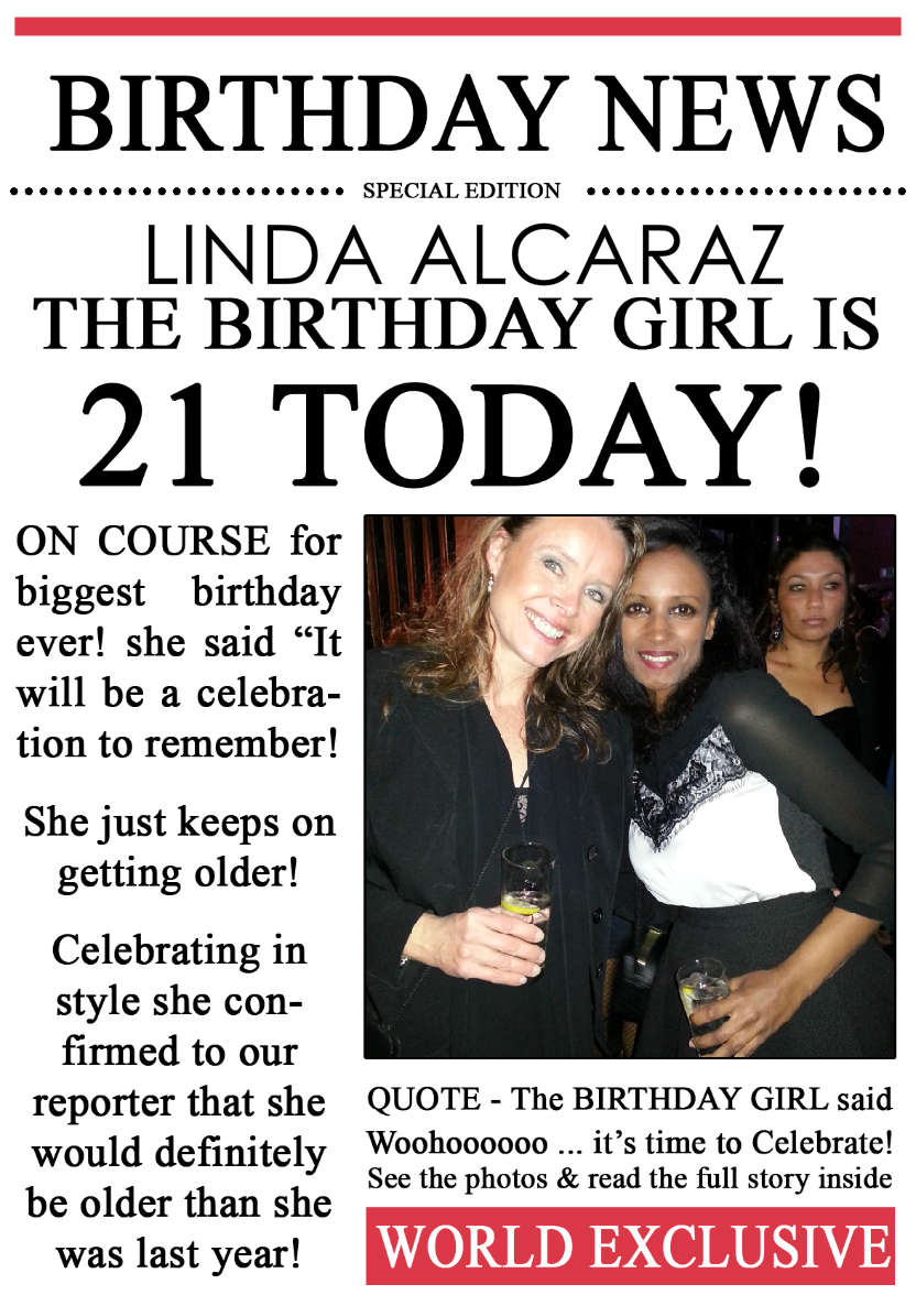 21 Today Birthday News Photo Upload Card - card made with Crafty Bob's Card Creator