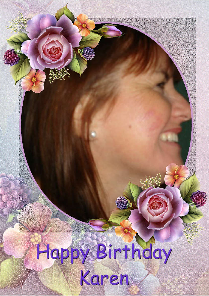 Soft Floral Photo Frame - card made with Crafty Bob's Card Creator