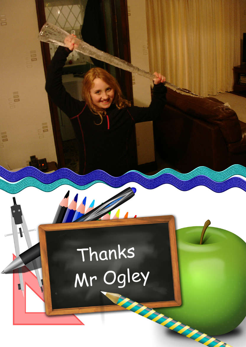 Thanks Teacher Photo Card - card made with Crafty Bob's Card Creator