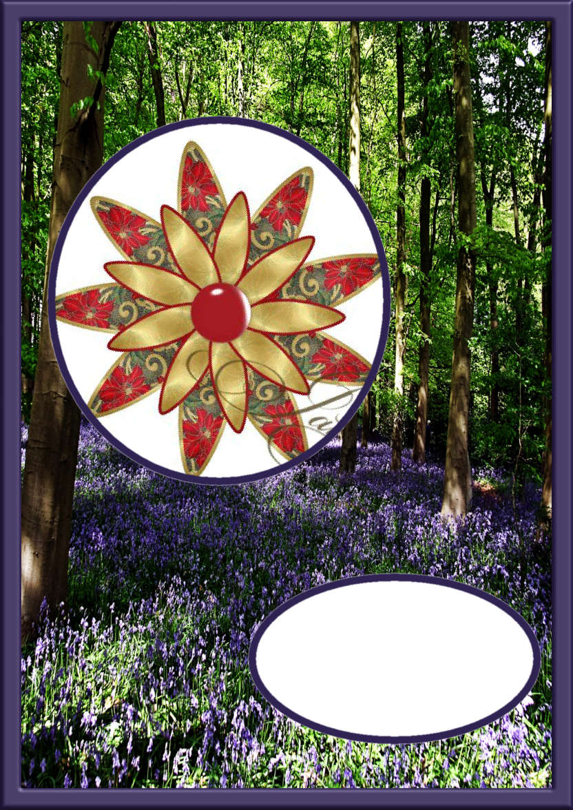 Blue Bluebelle Woods - card made with Crafty Bob's Card Creator
