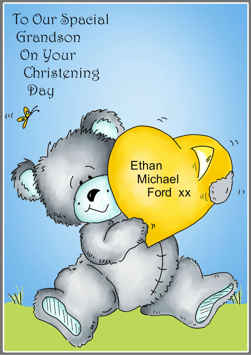 Bear Hugs - card made with Crafty Bob's Card Creator