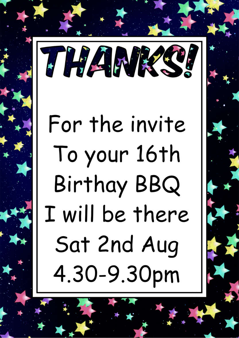 Thank You Stars Card Front - card made with Crafty Bob's Card Creator