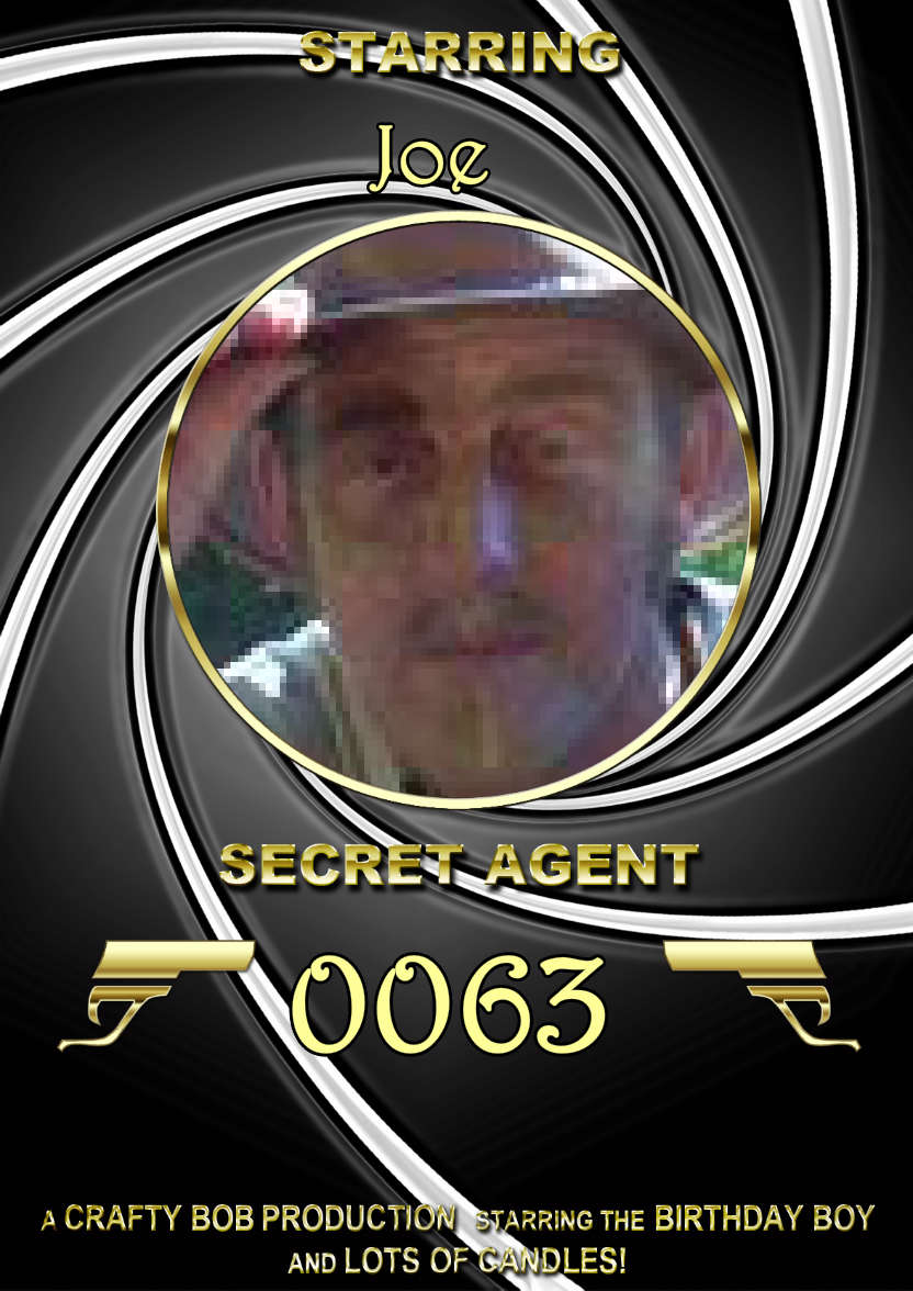 Spoof Secret Agent Photo Card - card made with Crafty Bob's Card Creator