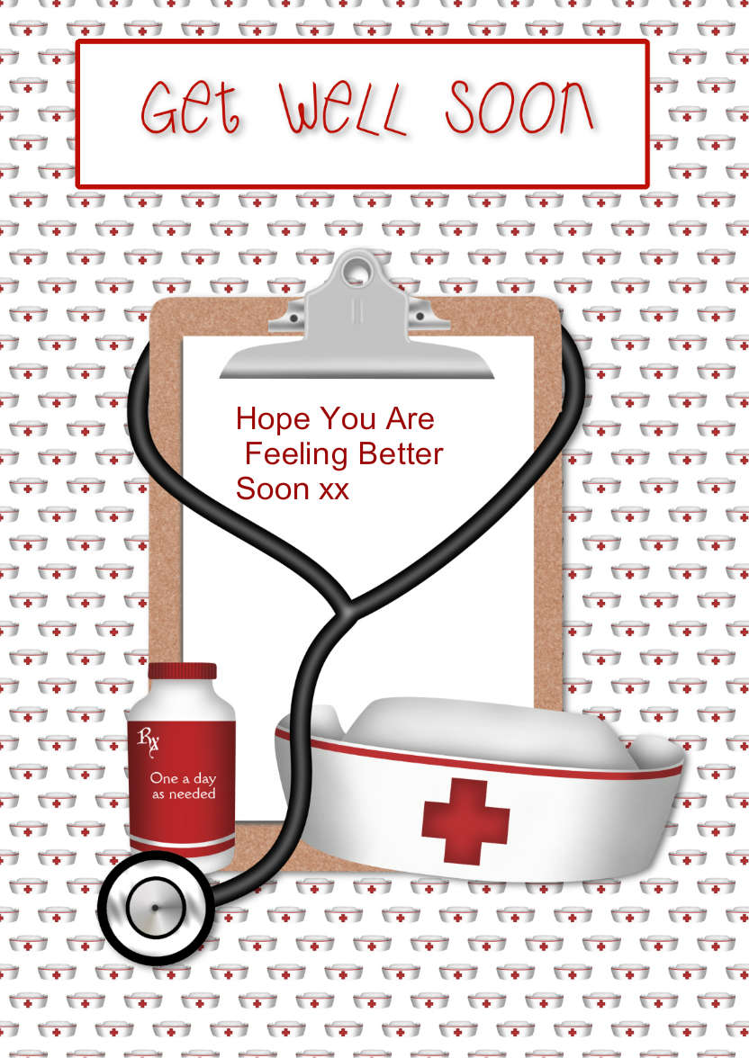Get Well Soon - card made with Crafty Bob's Card Creator