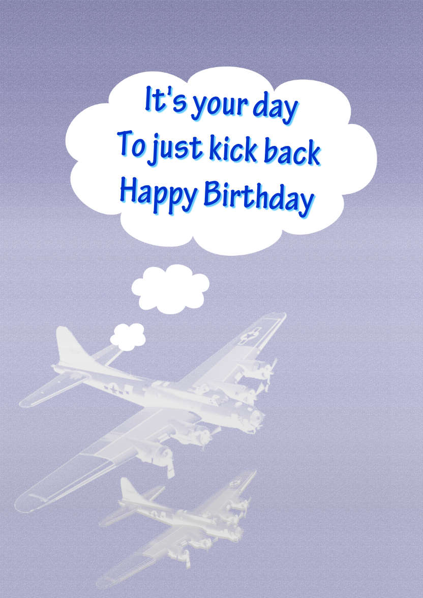 Flying High - card made with Crafty Bob's Card Creator