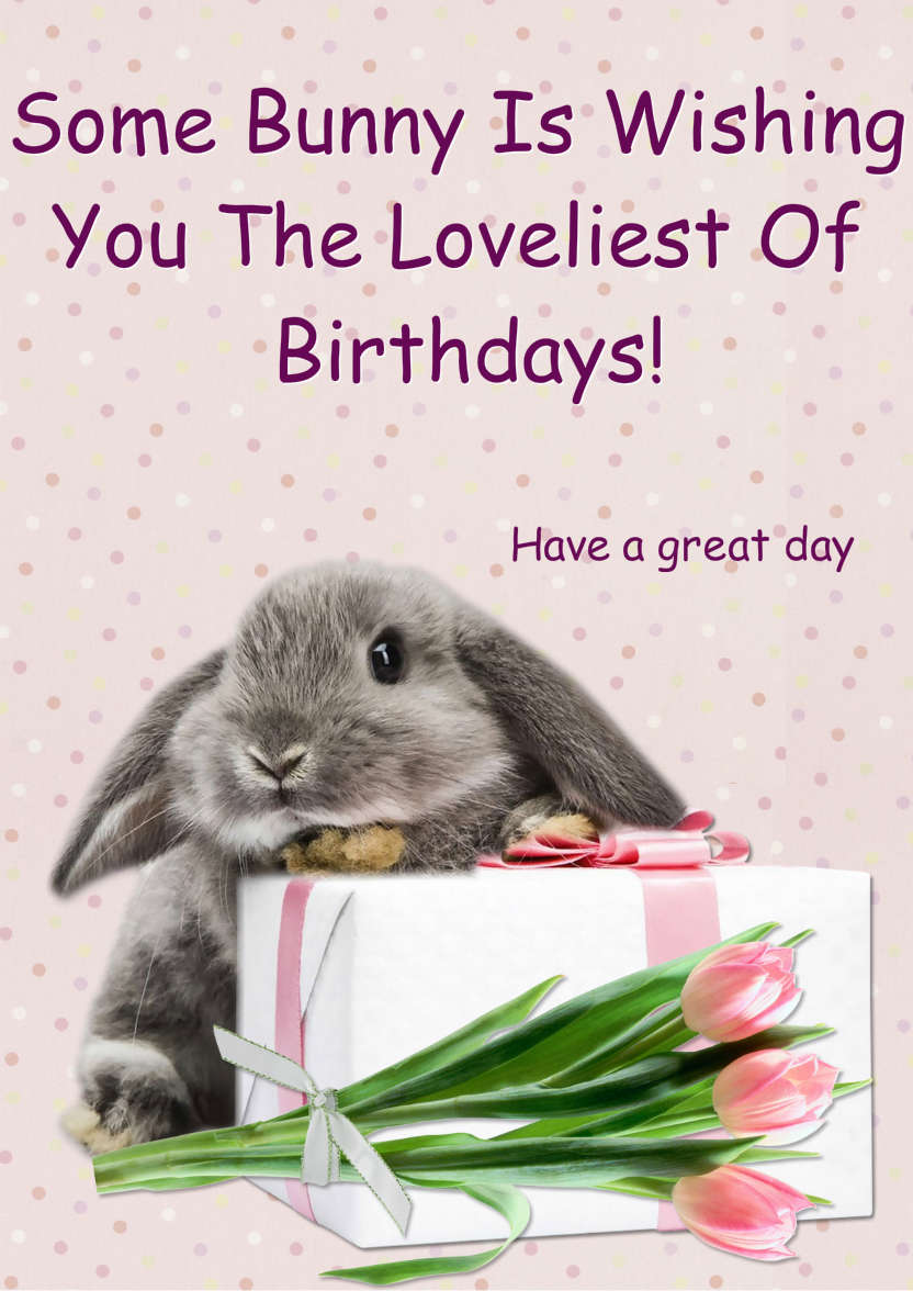 Some Bunny Birthday - card made with Crafty Bob's Card Creator