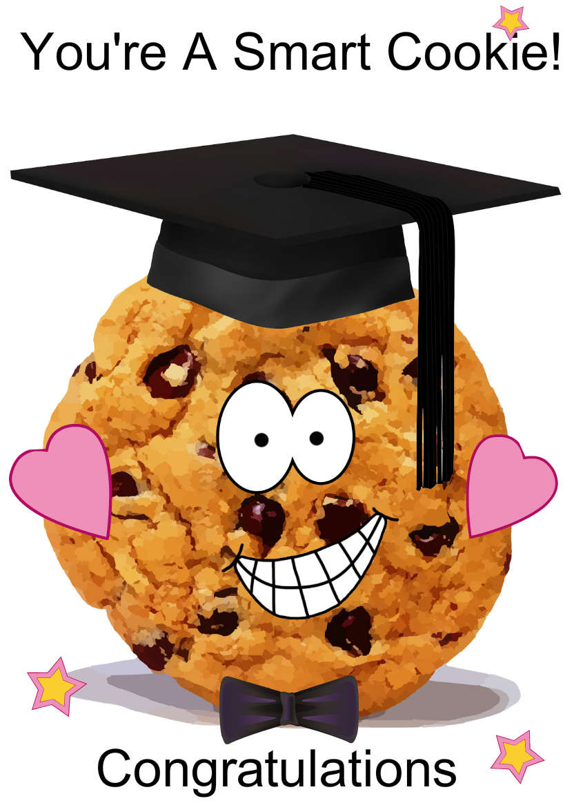 Smart Cookie Graduation Card - card made with Crafty Bob's Card Creator