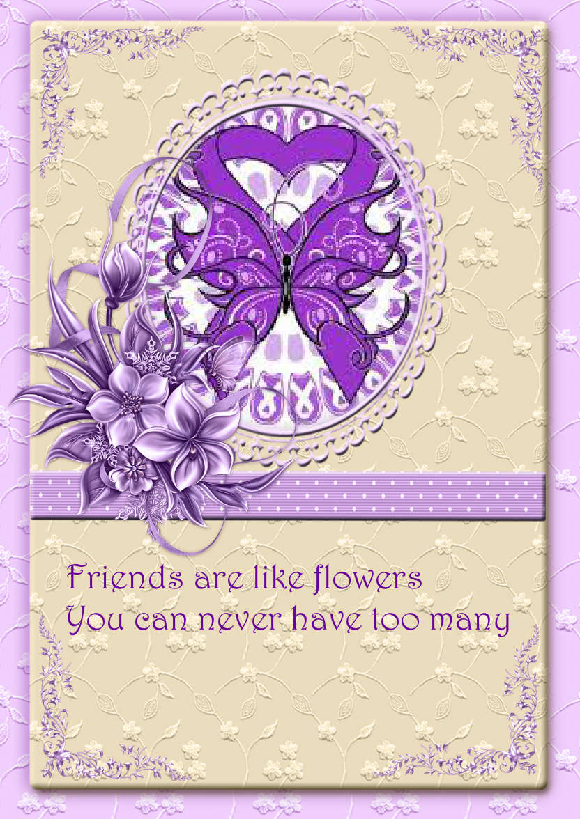 Lacy and Floral Design for Many Occasions #3 - card made with Crafty Bob's Card Creator