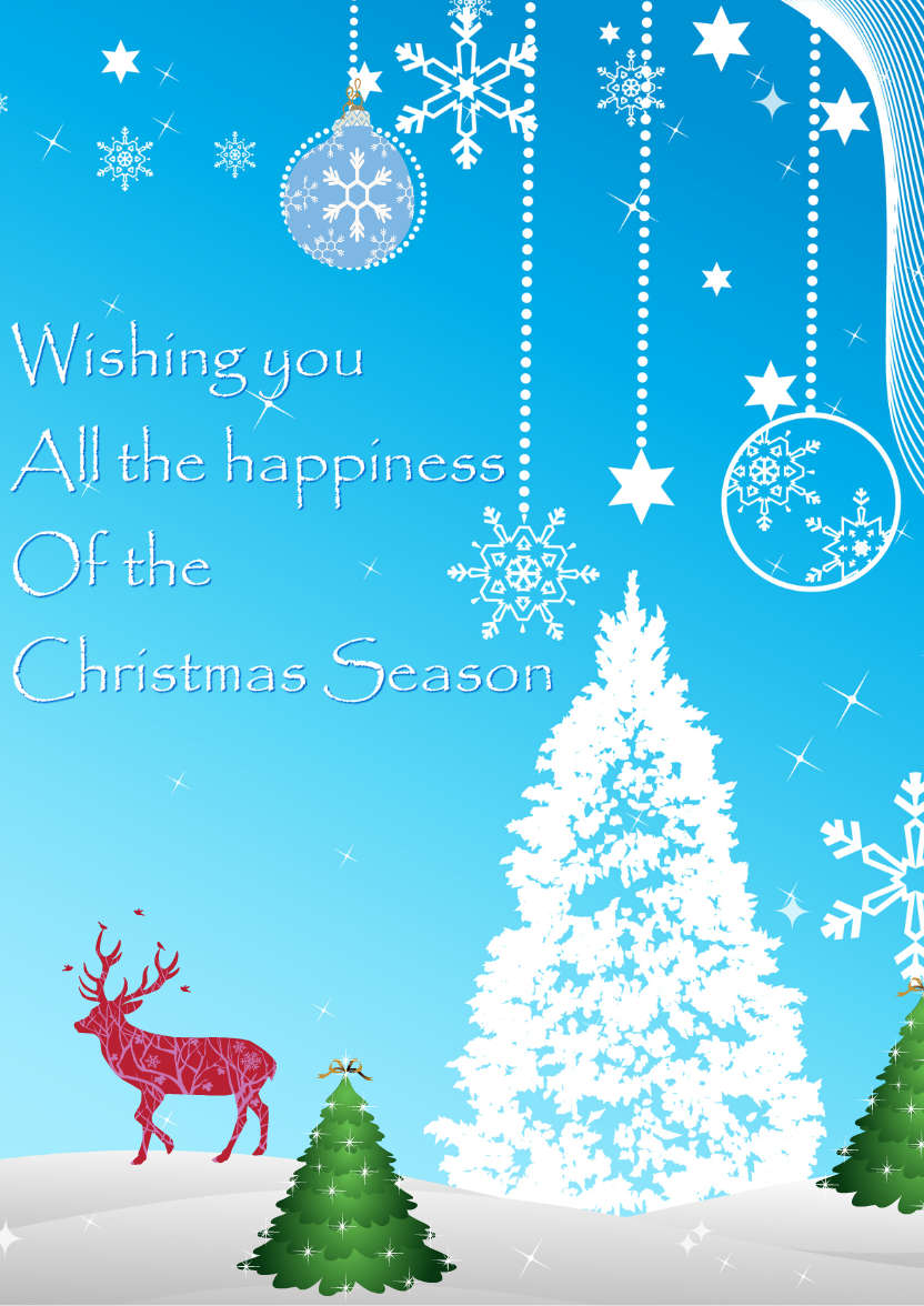 Christmas Bauble Snowscene - card made with Crafty Bob's Card Creator