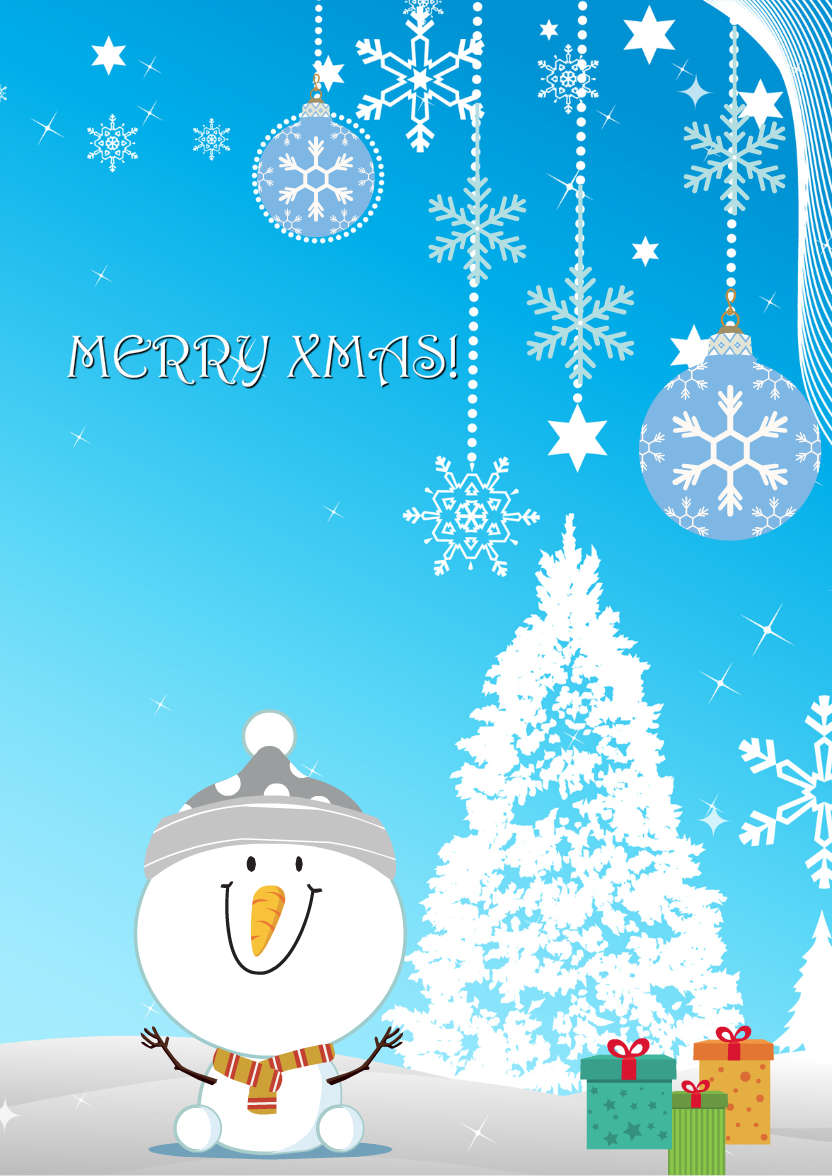 Christmas Bauble Snowscene - card made with Crafty Bob's Card Creator