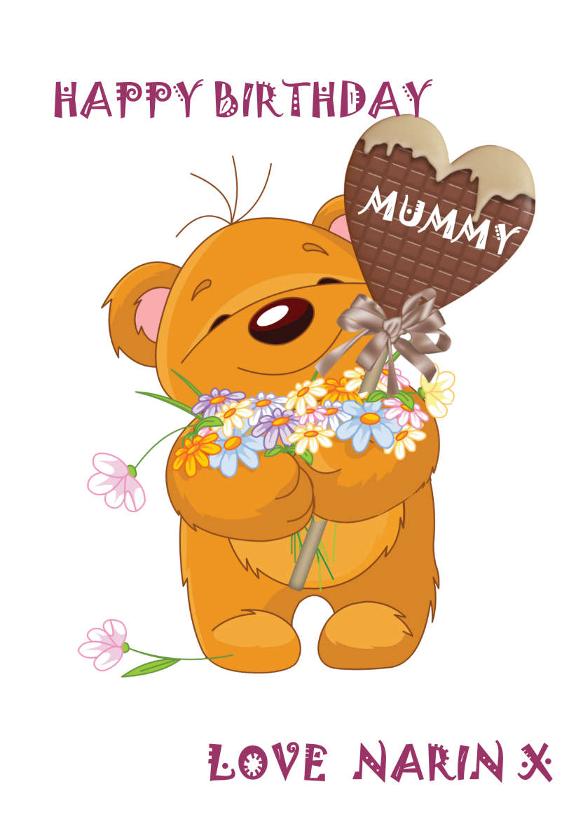 Bear Hugs - card made with Crafty Bob's Card Creator
