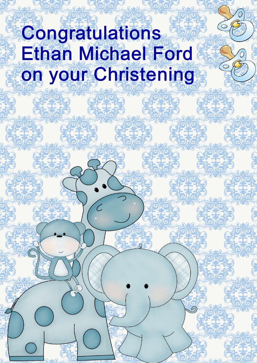 New Baby Boy - card made with Crafty Bob's Card Creator