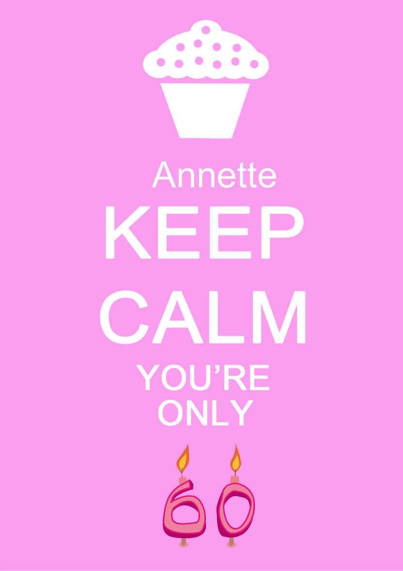 Keep Calm You're Only -  Pink - card made with Crafty Bob's Card Creator