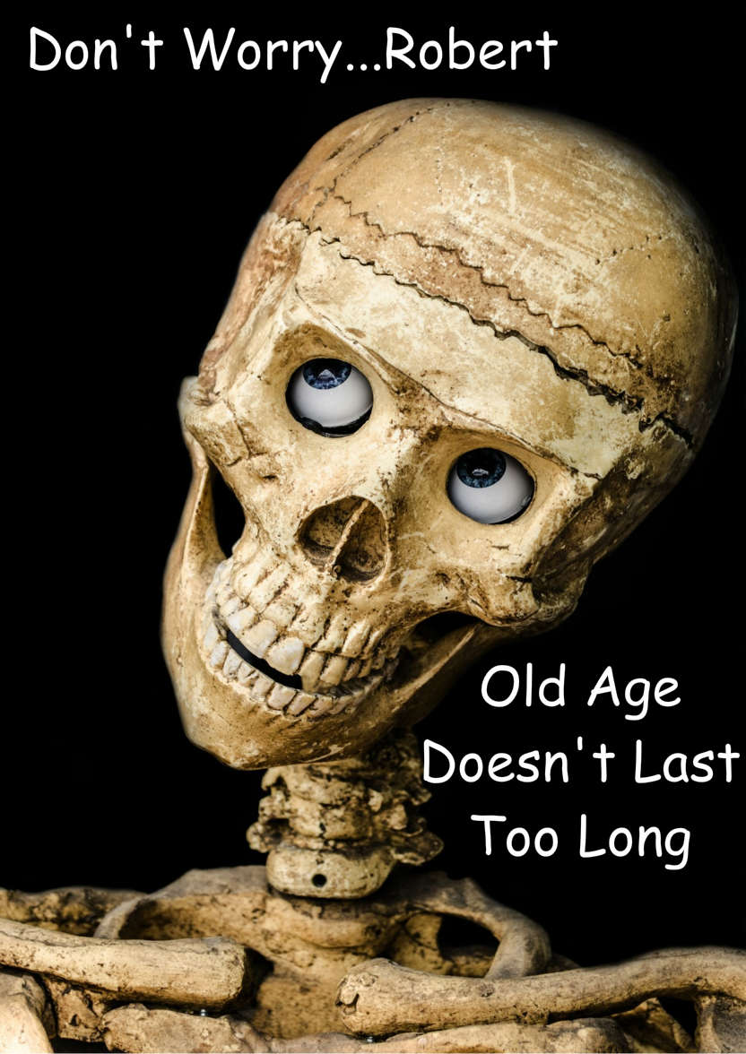 Old Age Humorous Card Front - card made with Crafty Bob's Card Creator