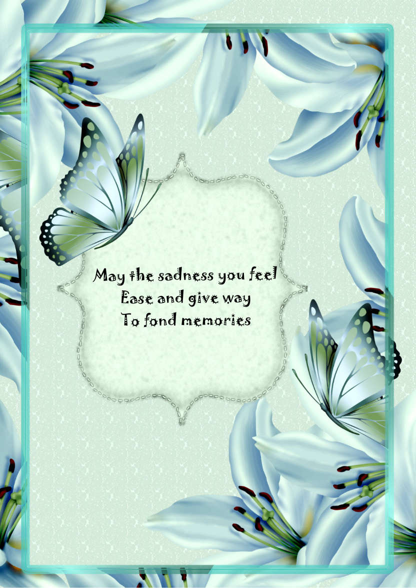 Sympathy Lilies - card made with Crafty Bob's Card Creator