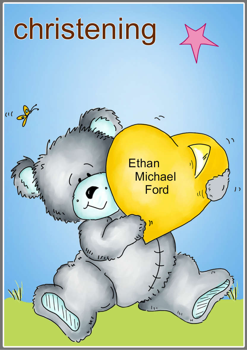 Bear Hugs - card made with Crafty Bob's Card Creator