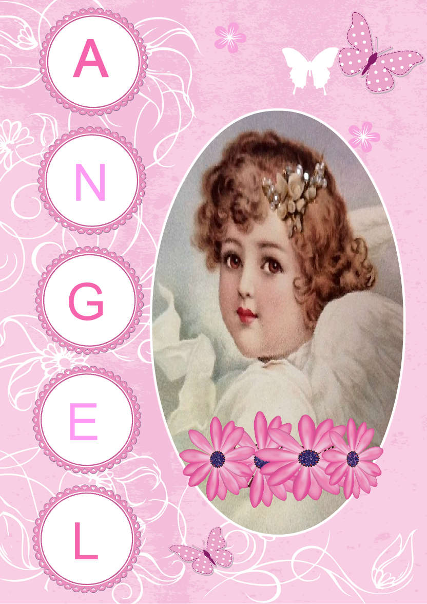Pink Butterfly Background - card made with Crafty Bob's Card Creator
