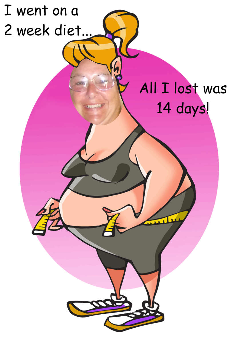 Bad Diet Humorous Aperture Card Front - card made with Crafty Bob's Card Creator