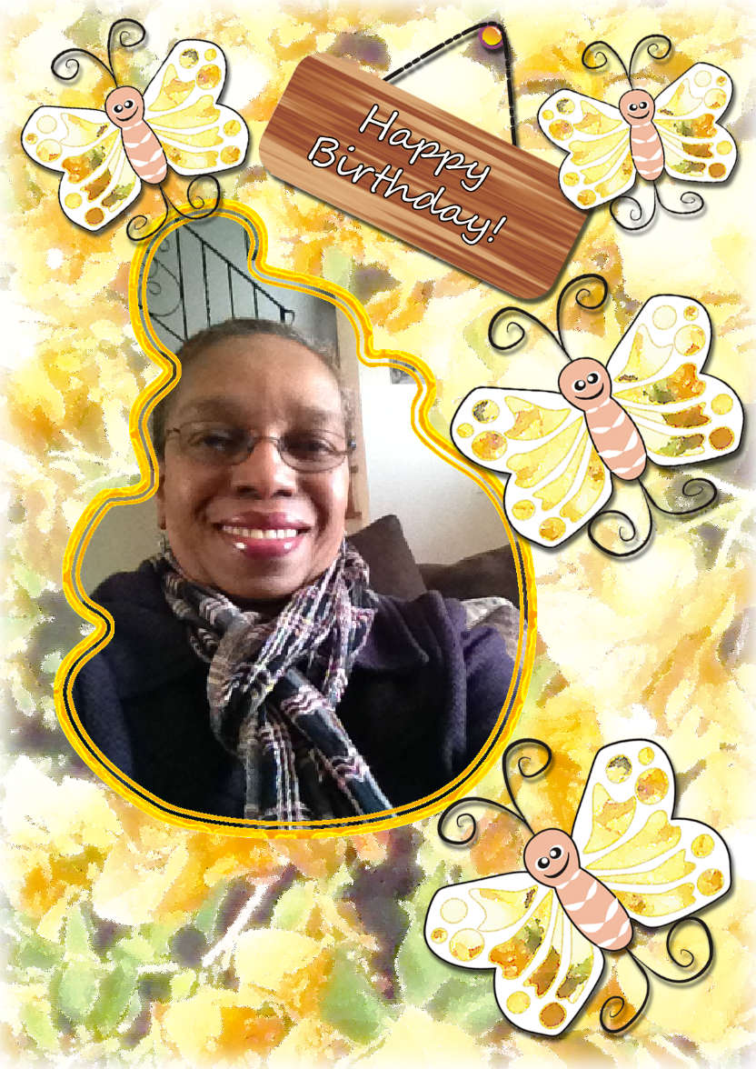 Yellow Blossoms - card made with Crafty Bob's Card Creator