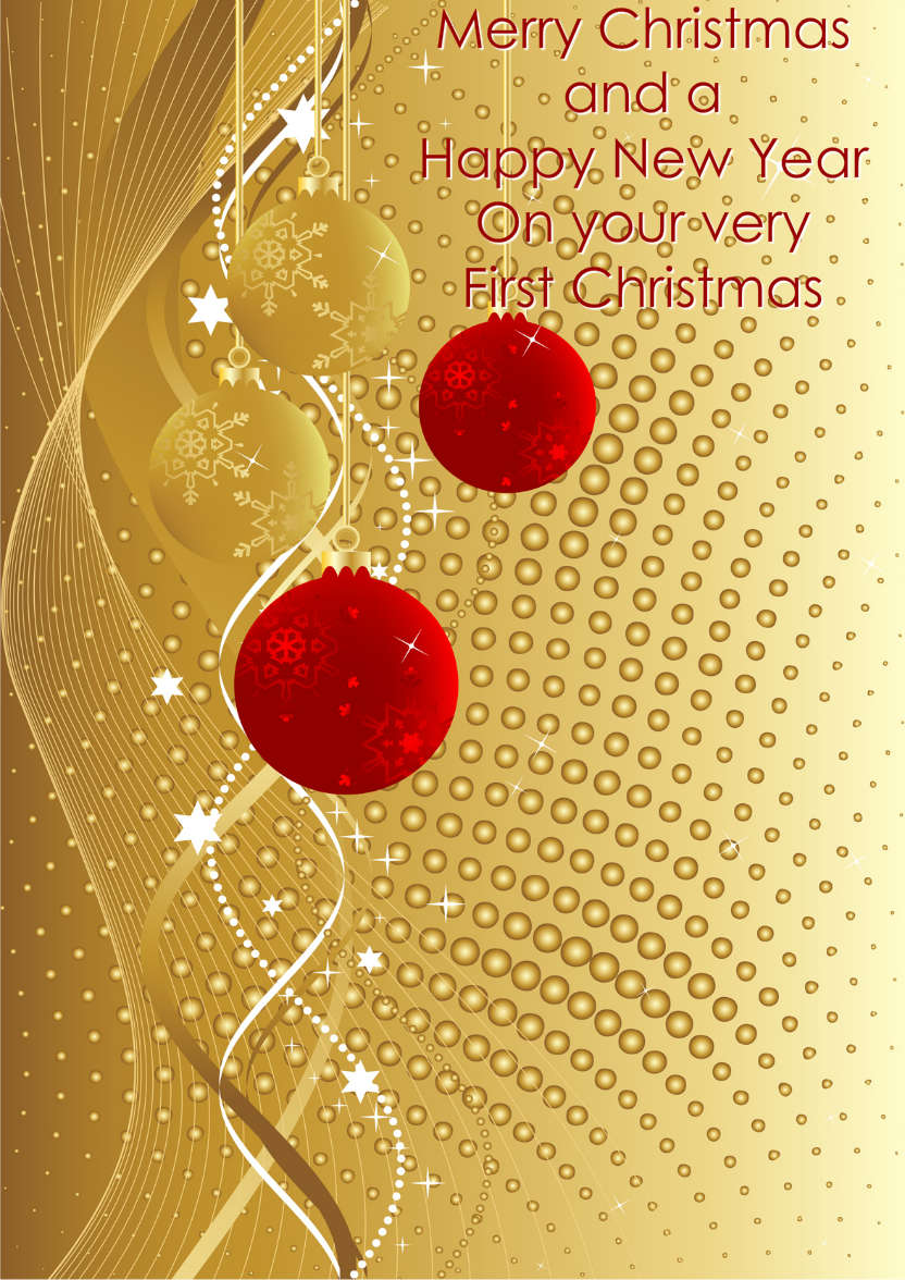 Golden Christmas Card Front - card made with Crafty Bob's Card Creator