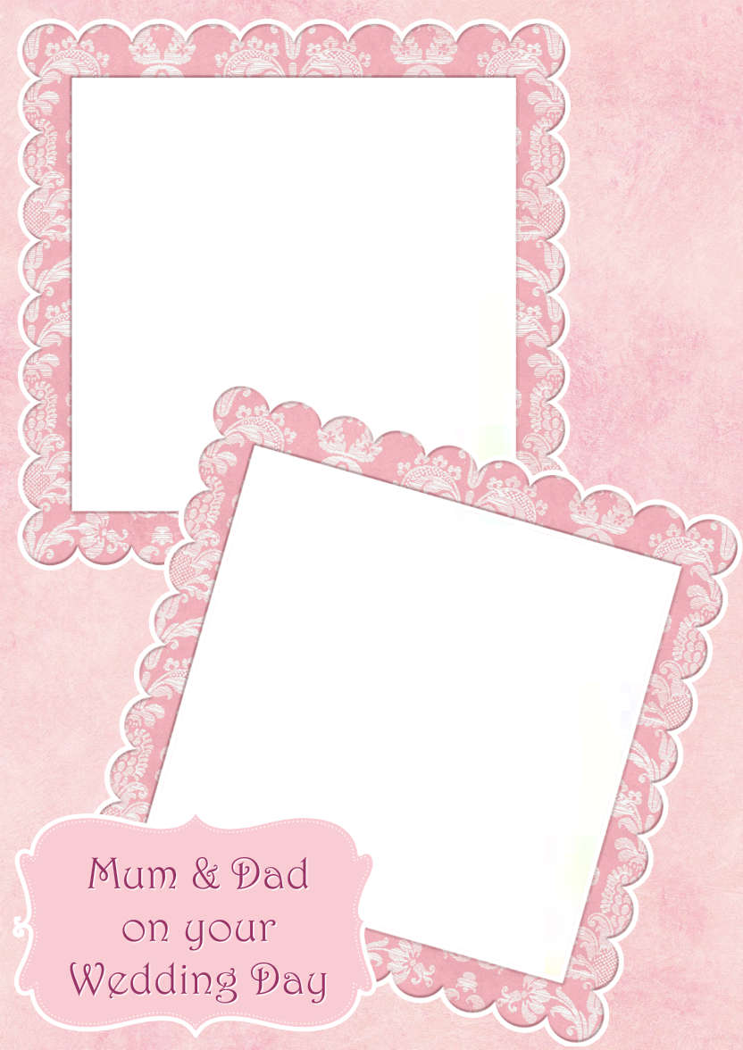 Scalloped Frames Ladies Photo Card - card made with Crafty Bob's Card Creator