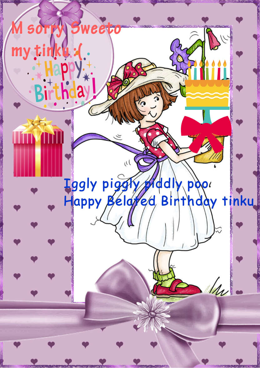 Belated Birthday - card made with Crafty Bob's Card Creator