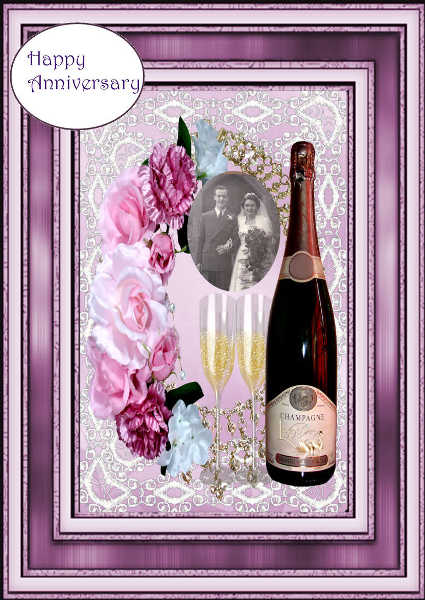 Wedding or Anniversary - card made with Crafty Bob's Card Creator