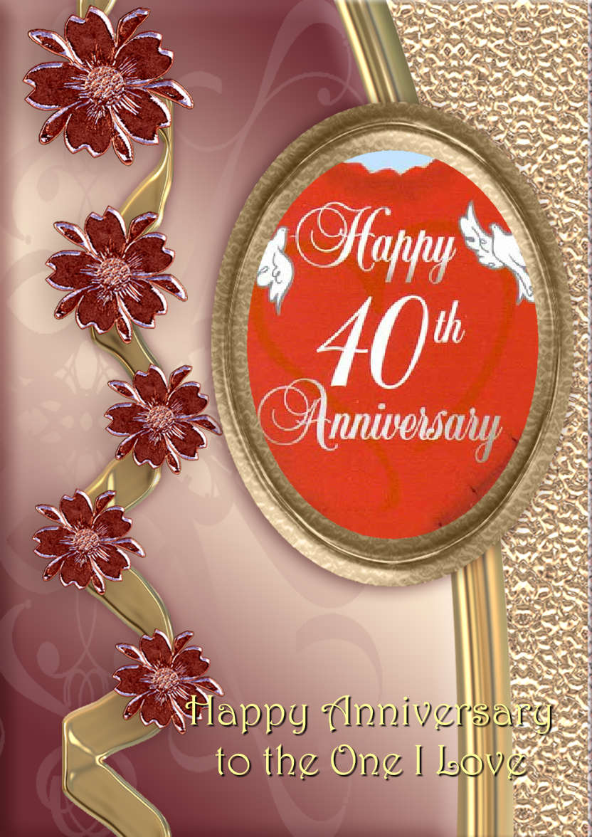 Glass Flowers Anniversary Card - card made with Crafty Bob's Card Creator
