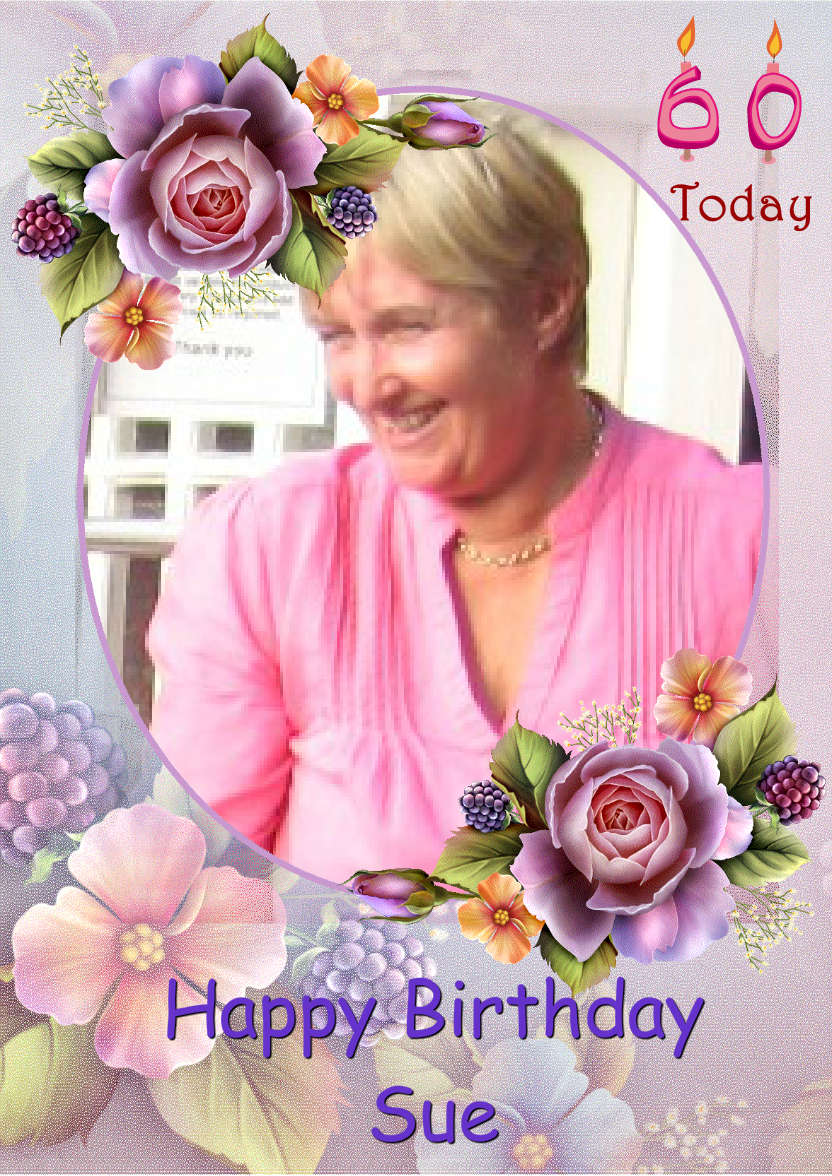 Soft Floral Photo Frame - card made with Crafty Bob's Card Creator