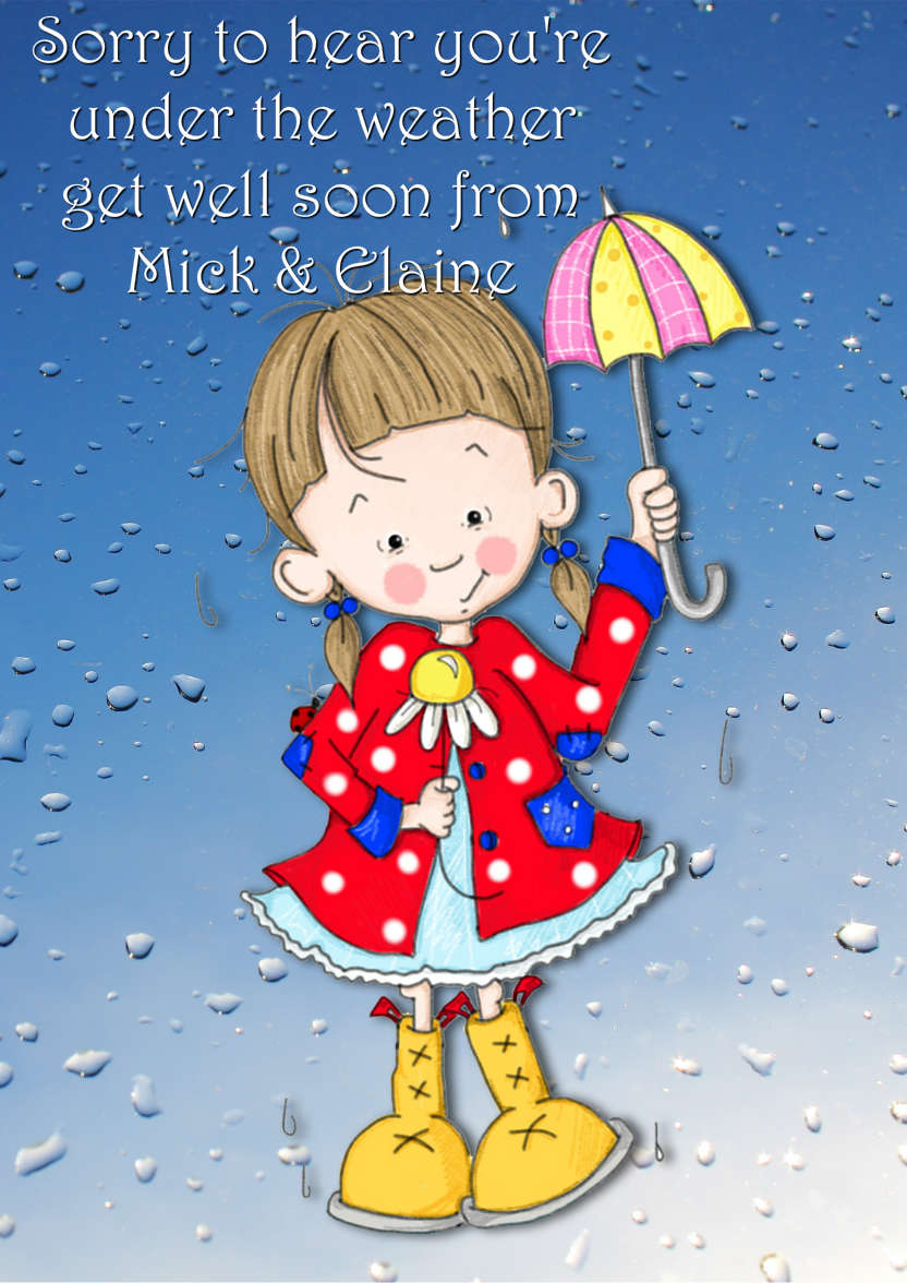 Under the Weather Get Well Soon Card - card made with Crafty Bob's Card Creator