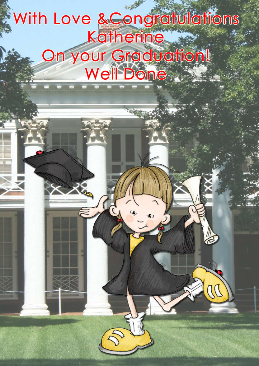 Congratulations on Your Graduation Card - card made with Crafty Bob's Card Creator