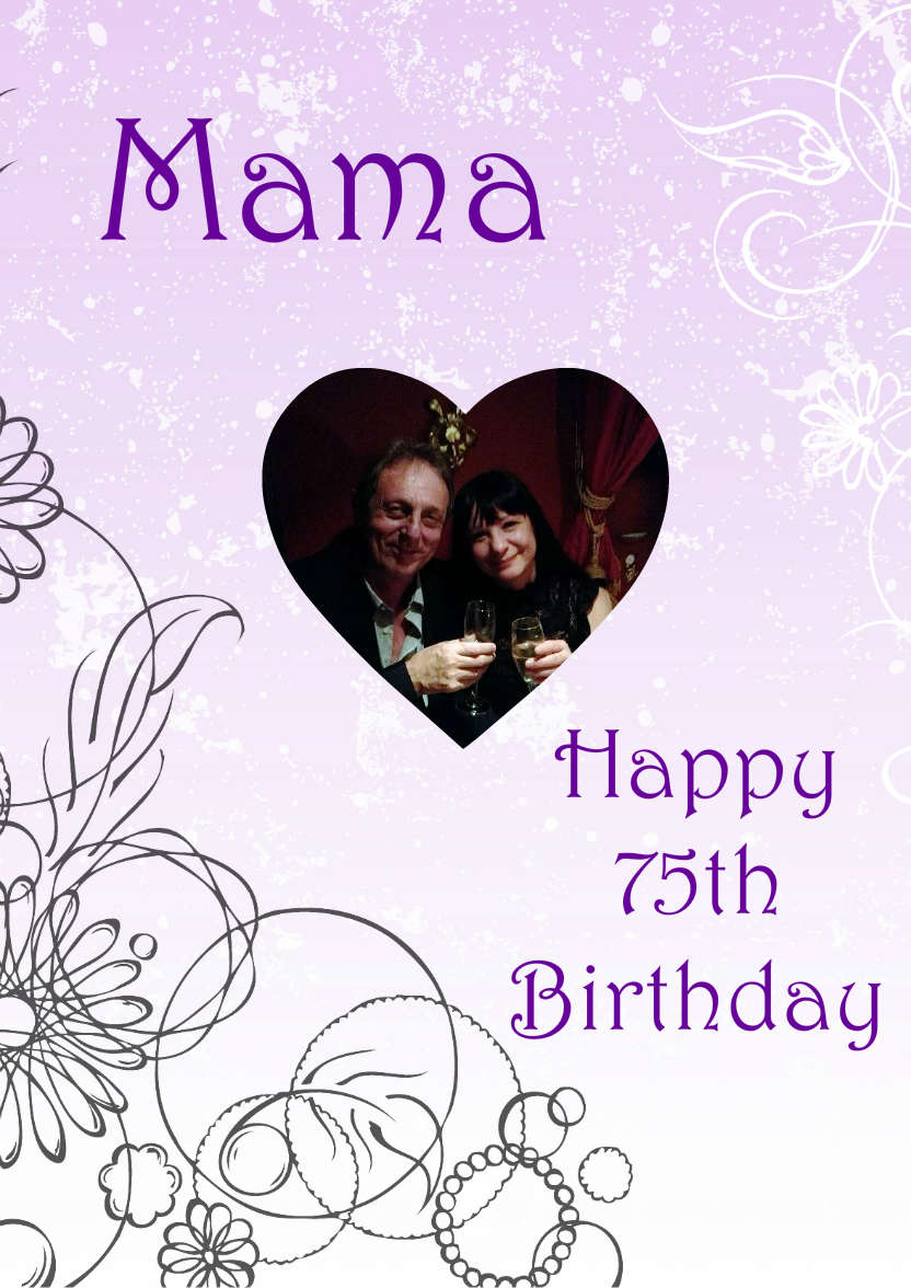 Purple Flourish Background - card made with Crafty Bob's Card Creator