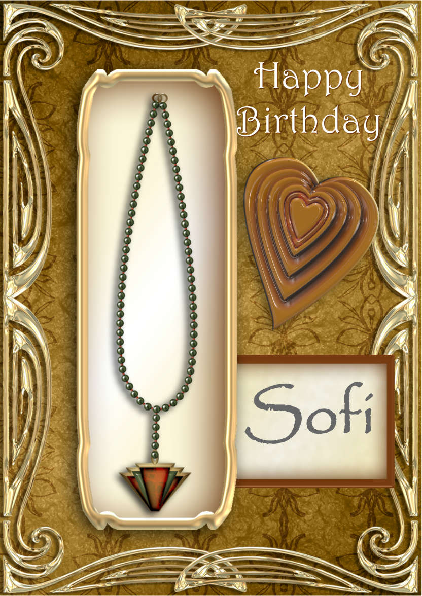 Art Deco Necklace - card made with Crafty Bob's Card Creator