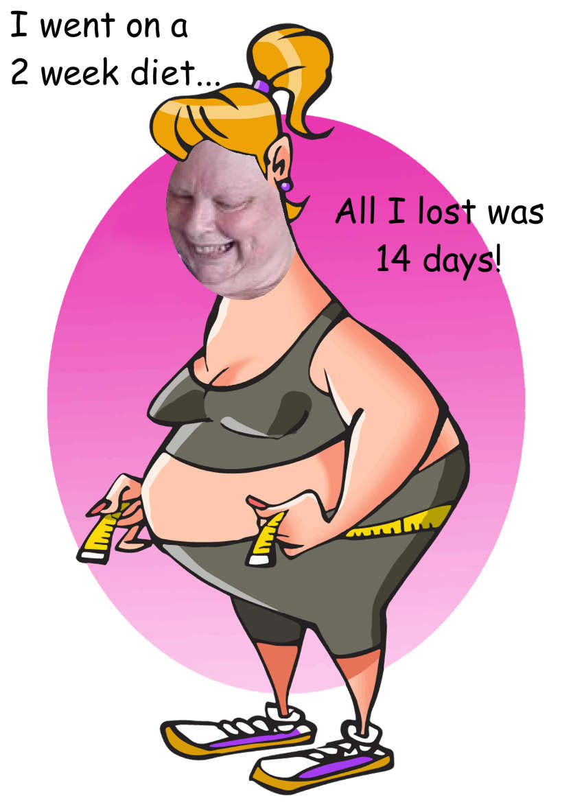 Bad Diet Humorous Aperture Card Front - card made with Crafty Bob's Card Creator